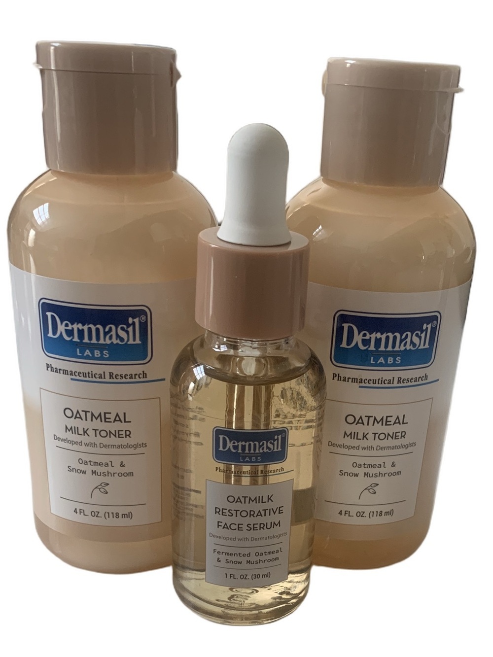 Dermasil Oatmeal Milk Toner & Oatmilk Restorative Face Serum Skin Care Set